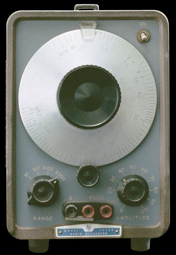 Model 200AB audio oscillator - front view.