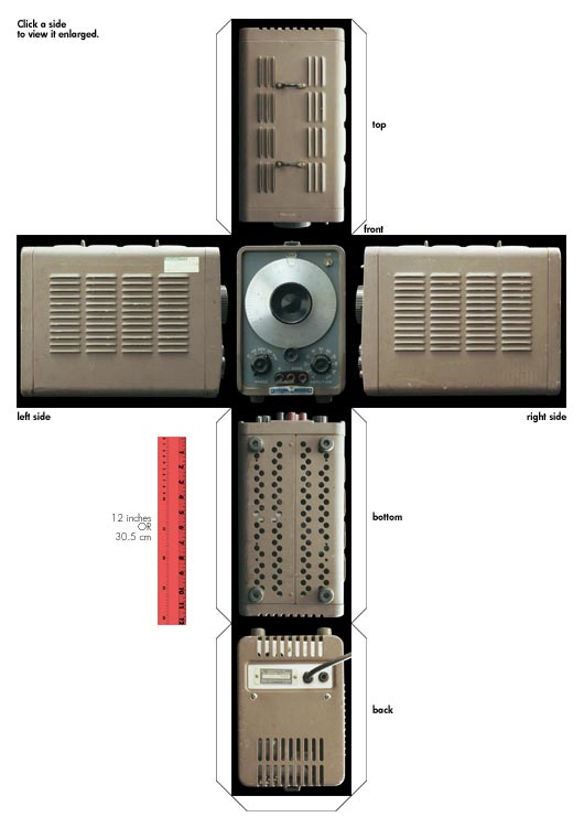 Model 200CD wide range oscillator - six views.
