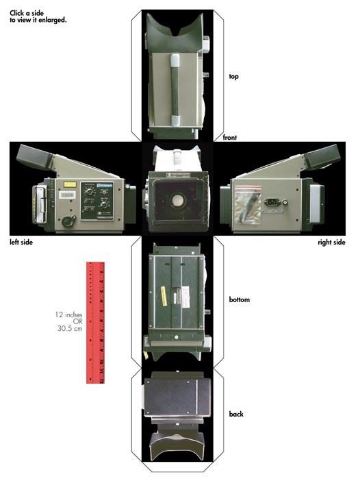 Hewlett-Packard 197A oscilloscope camera   - six views.
