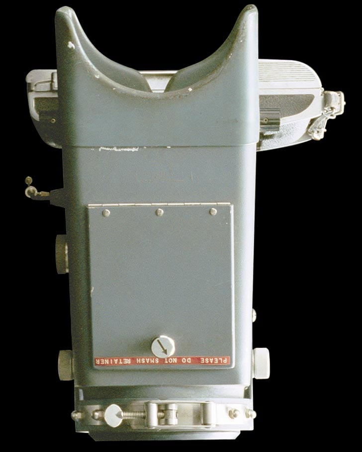 Hewlett-Packard 196B oscilloscope camera - top view.