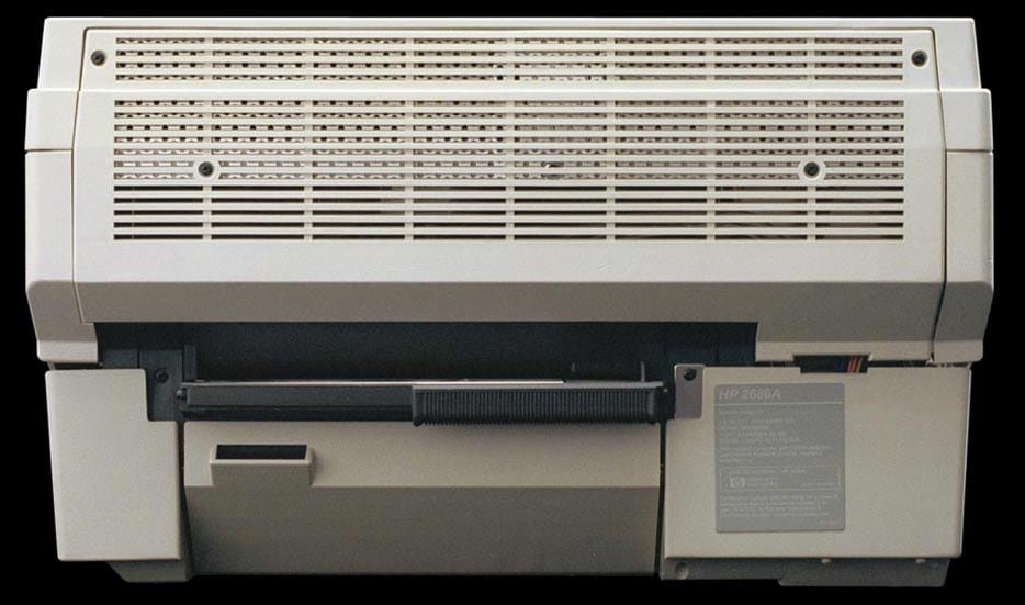 Hewlett-Packard LaserJet Printer - back view.