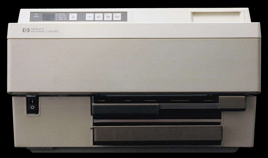 Hewlett-Packard LaserJet Printer - front view.