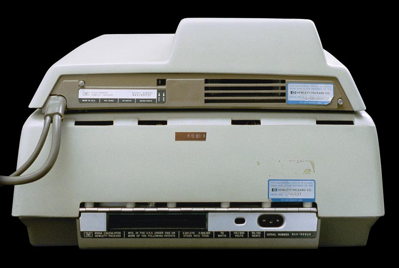 9100A desktop calculator - back view.