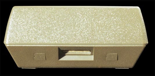 Hewlett-Packard programmable pocket calculator - back view.