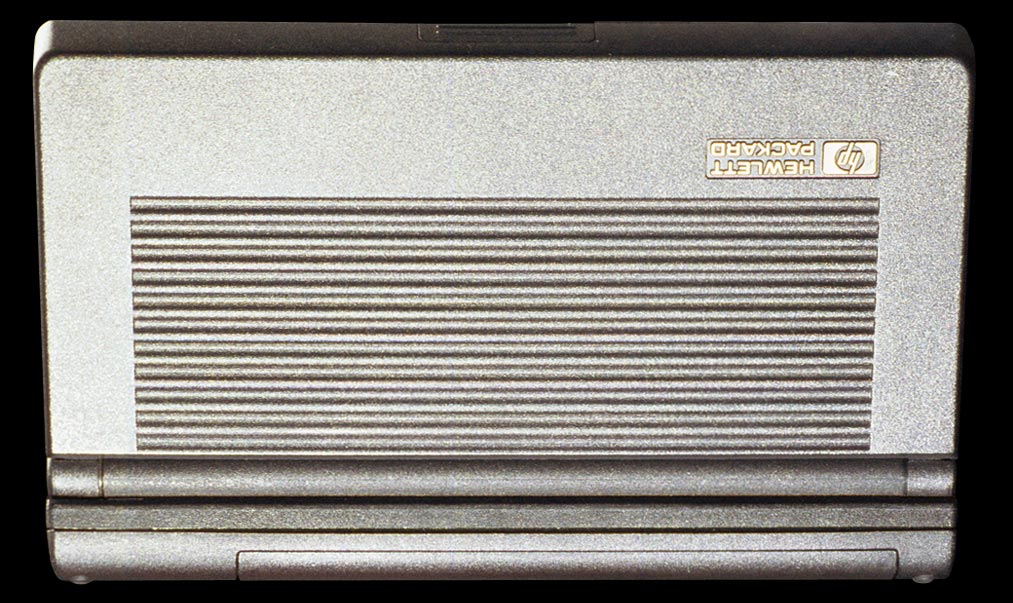 Hewlett-Packard 95LX computer - back view.