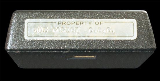Hewlett-Packard-80 business pocket calculator - back view.