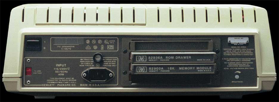 Hewlett-Packard-85 personal computer - back view.