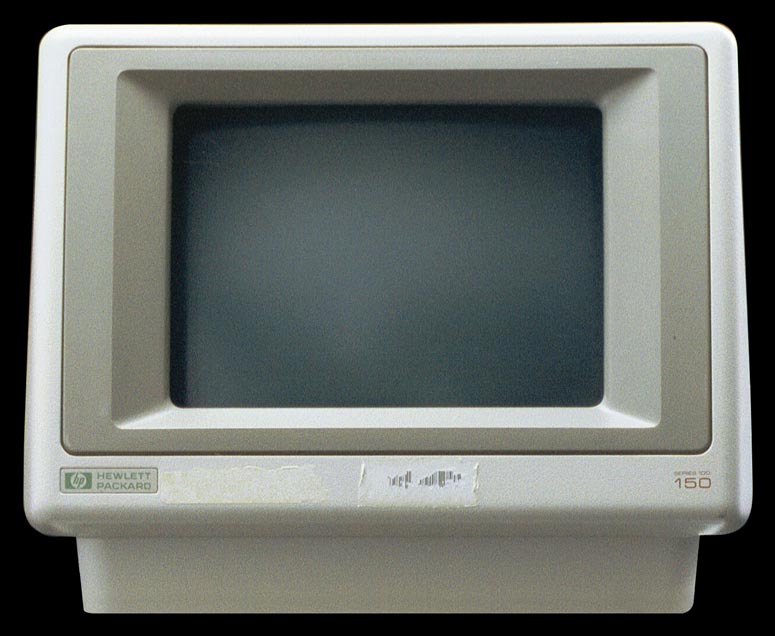Hewlett-Packard-150 Touchscreen Personal Computer with Hewlett-Packard 9121 Dual Drives - front view.