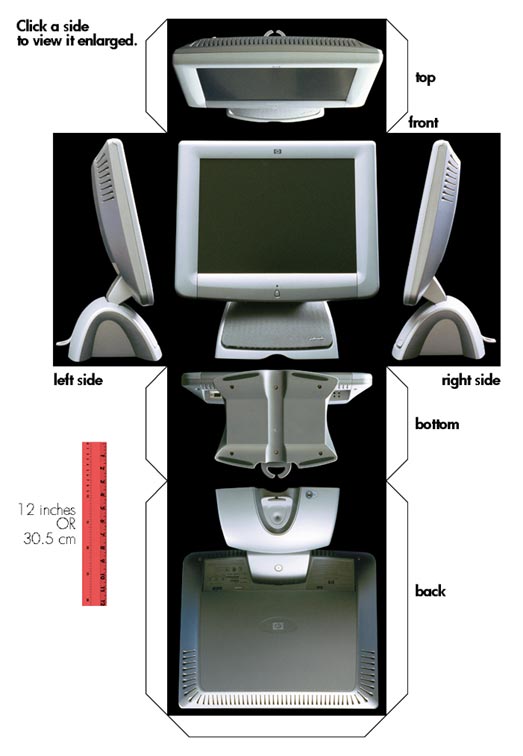 Hewlett-Packard pavilion 2000 (Japanese version): monitor - six views.