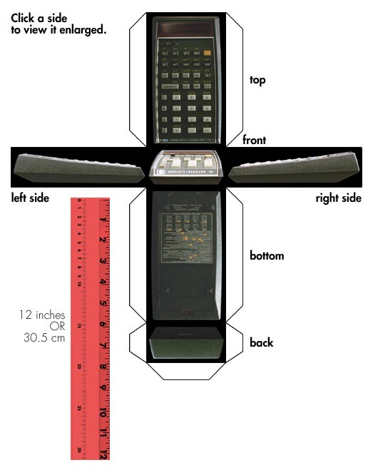 Hewlett-Packard-45 advanced scientific pocket calculator - six views.