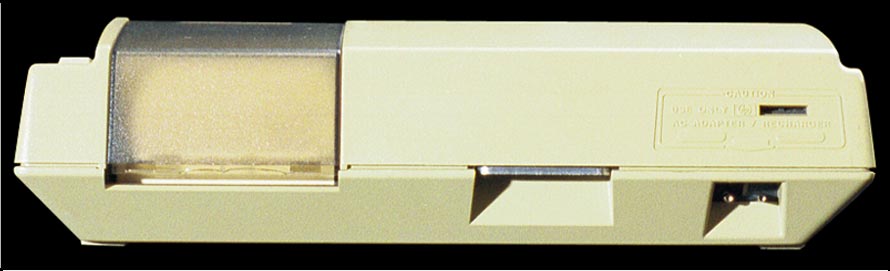 Hewlett-Packard-97 programmable printing calculator - back view.