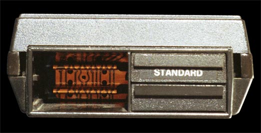 Hewlett-Packard-41CX alphanumeric handheld computer - back view.