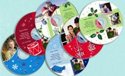 Festive Holiday CD DVD Photo Labels