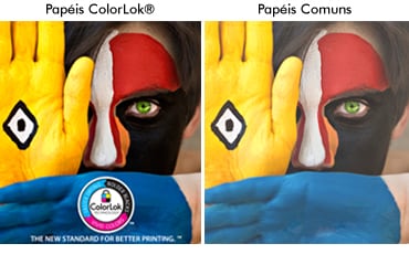 Papéis ColorLok® / Papéis comuns