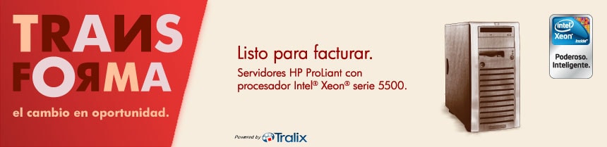 Transforma el cambio en oportunidad. Listo para facturar. Servidores HP ProLiant con procesador Intel® Xeon® serie 5500.