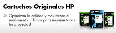 Cartuchos Originales HP. Optimizan la calidad y maximizan el rendimiento. ¡Úsalos para imprimir todos tus proyectos!