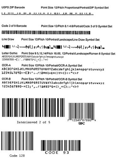 ocr font size under barcode
