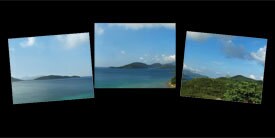 three photos laid together to simulate a panoramic photograph