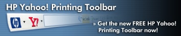 Get the new FREE HP Yahoo Printing Toolbar now!