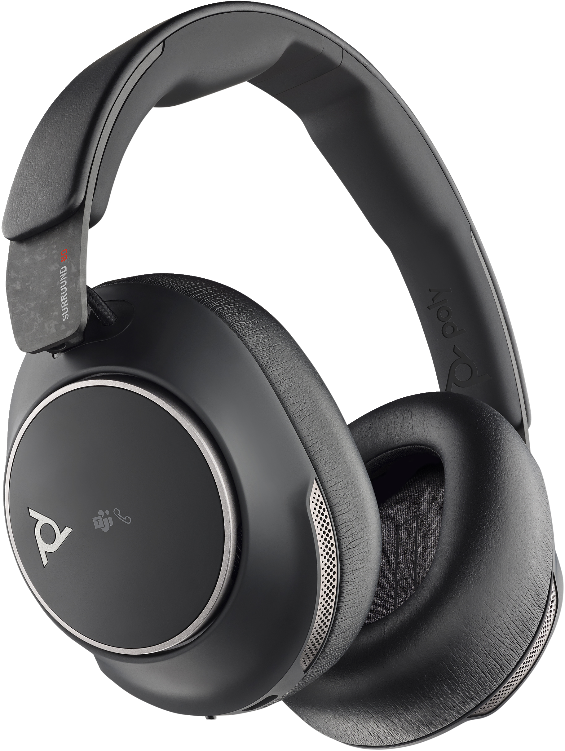 Micro-casque Poly Voyager Surround 80 UC USB-C certifié Microsoft Teams + adaptateur USB-C/A - 8G7U0AA#