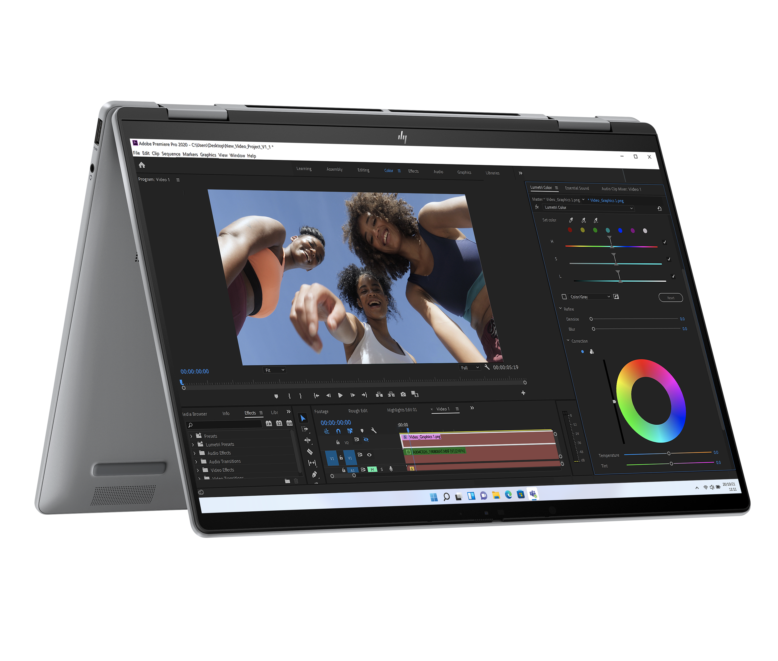 HP Envy x360 14'' PC portable 2-en-1 - 14-fc0030nb - Meteor Silver - QHD OLED - Clavier Azerty avec rétroéclairage  | A3FD6EA#UUG | Convertible