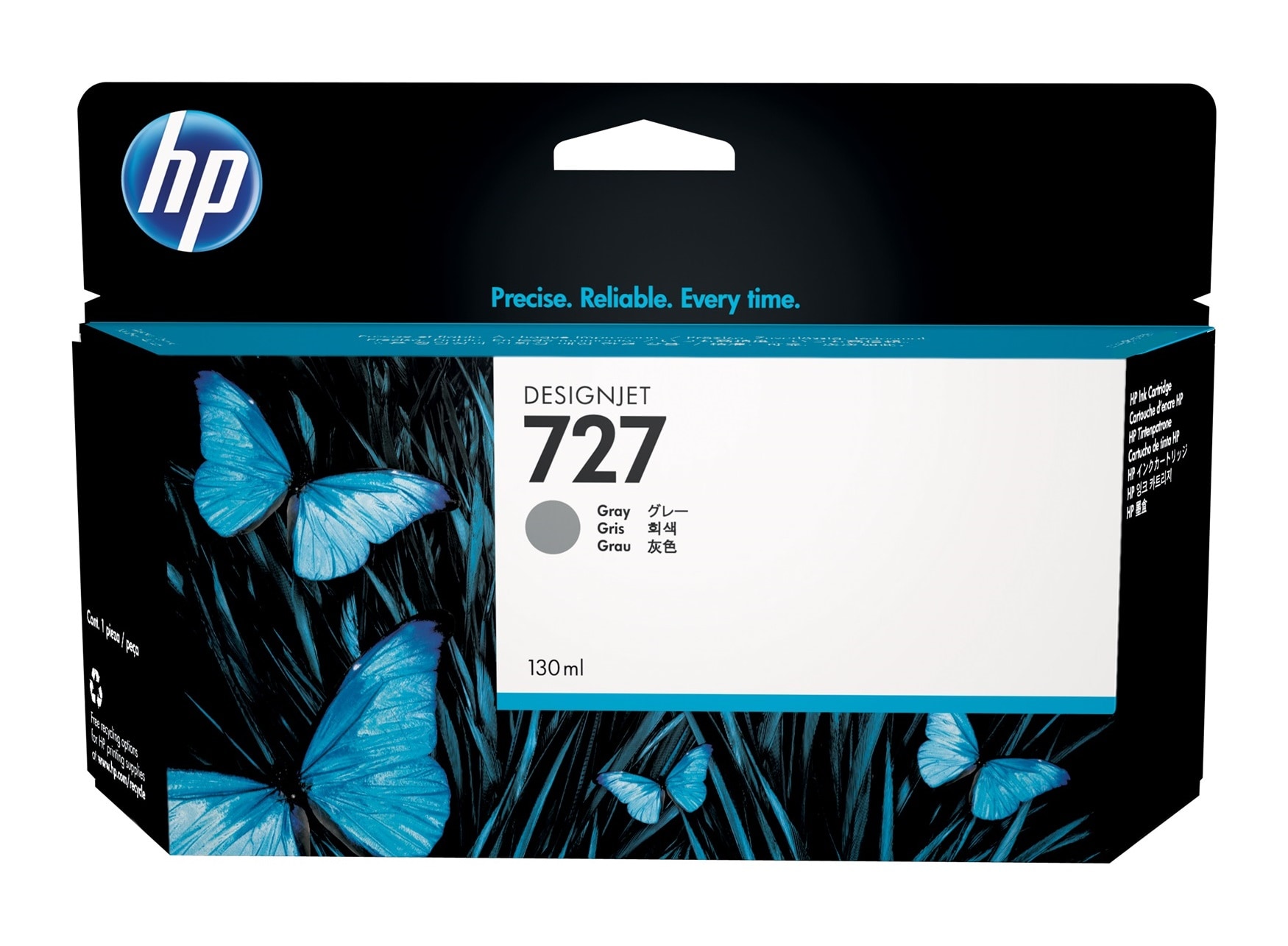 Image of HP 727 130-ml Gray DesignJet Ink Cartridge