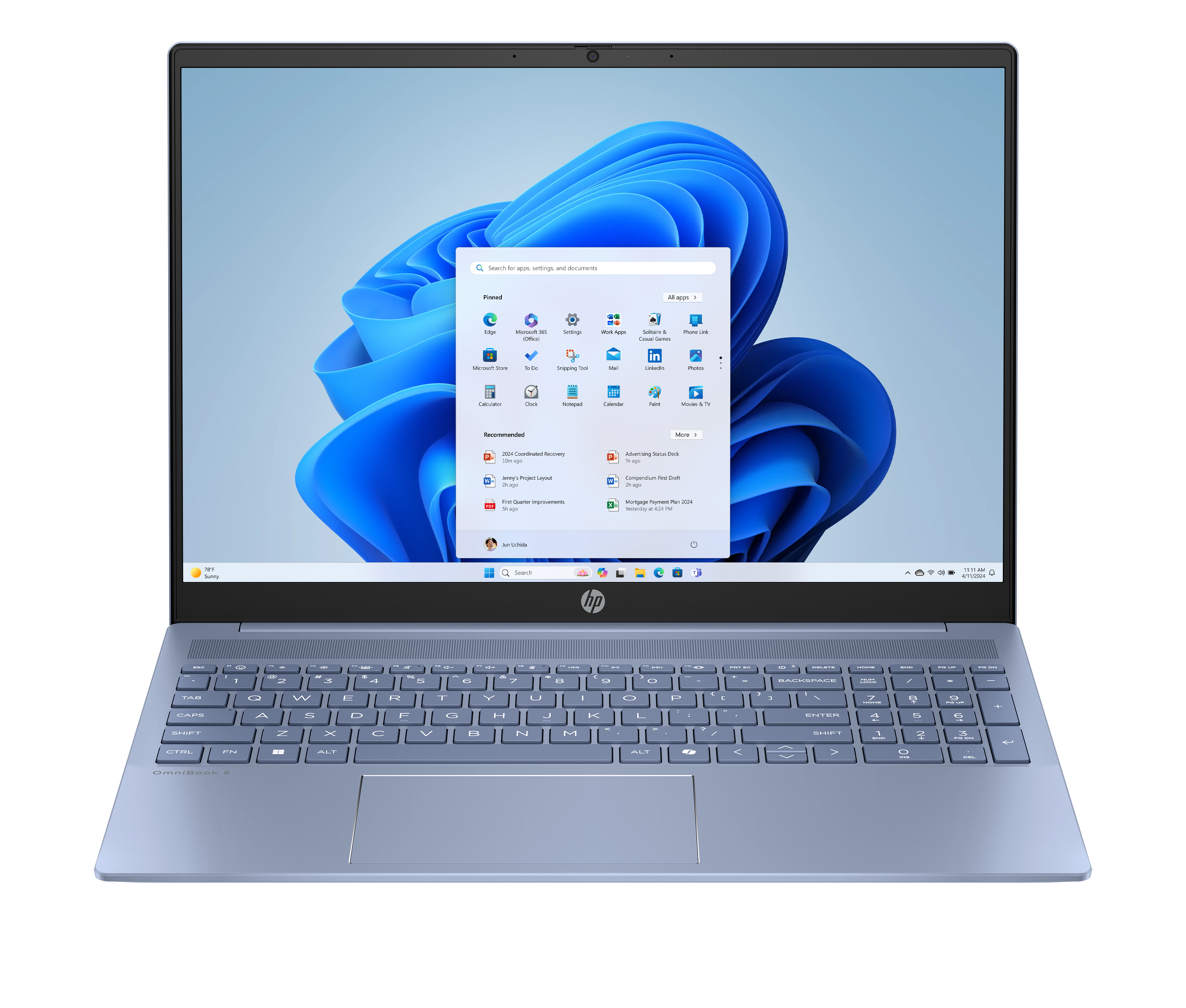 HP OmniBook 5 Laptop 16-ba1004ca | B84XPUA#ABL | Notebook | Center facing