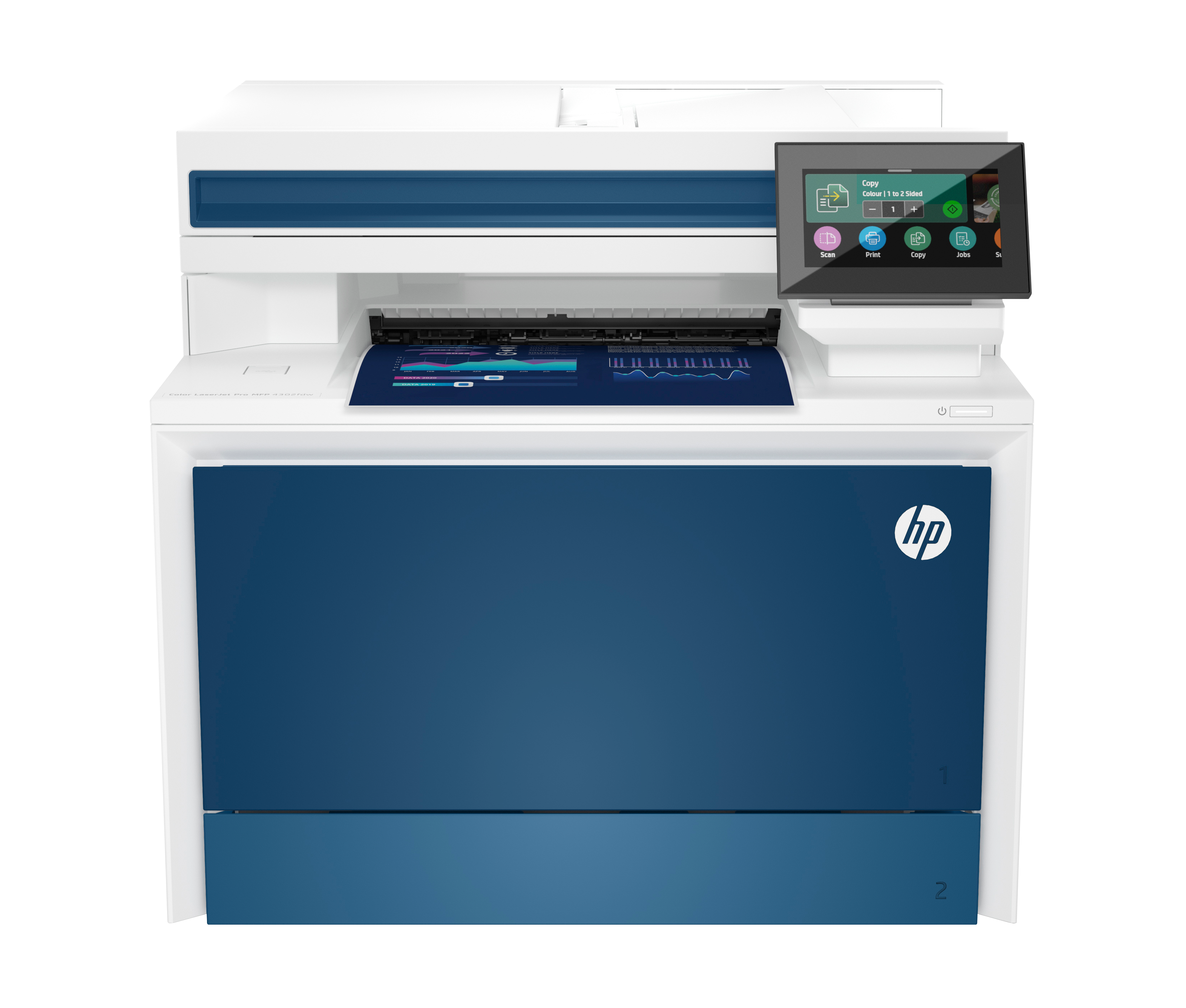 HP LaserJet Pro 4301fdw Imprimante multifonction laser couleur sans fil | 4RA82F#BGJ | Center facing