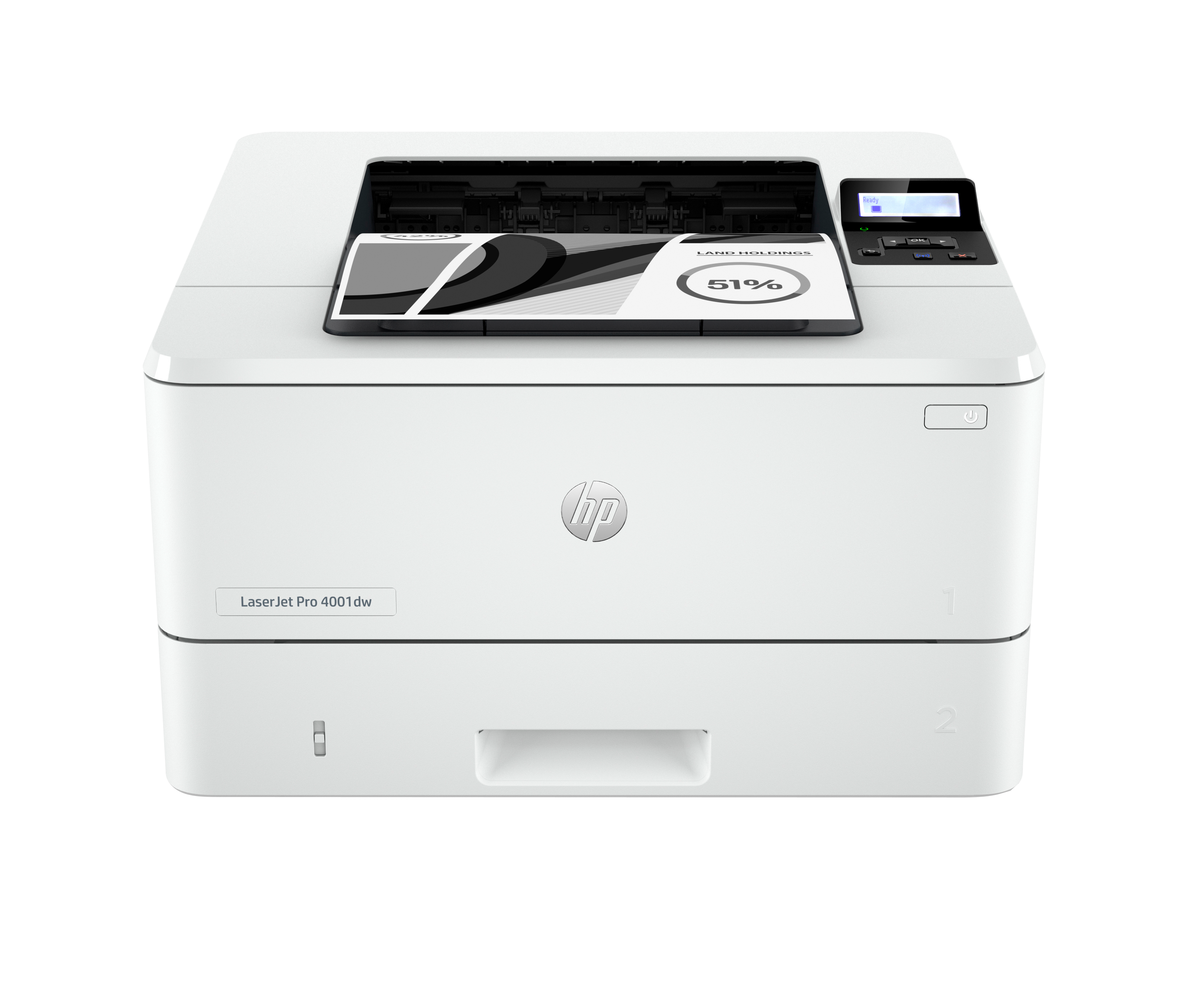 HP LaserJet Pro 4001dw Wireless Black & White Laser Printer | 2Z601F#BGJ | Center facing