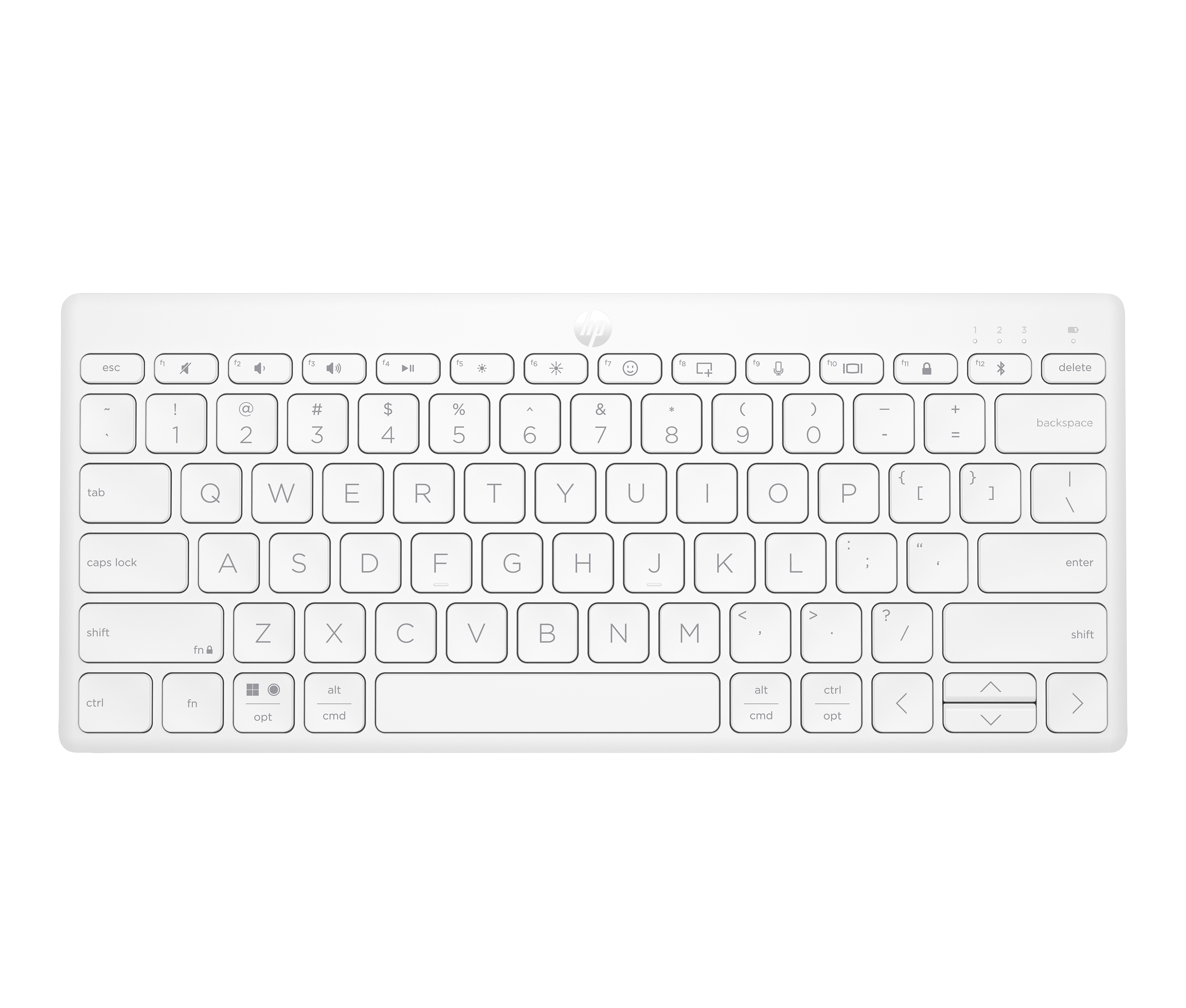 HP 350 WHT Compact Multi-Device Keyboard - 692T0AA#ABL