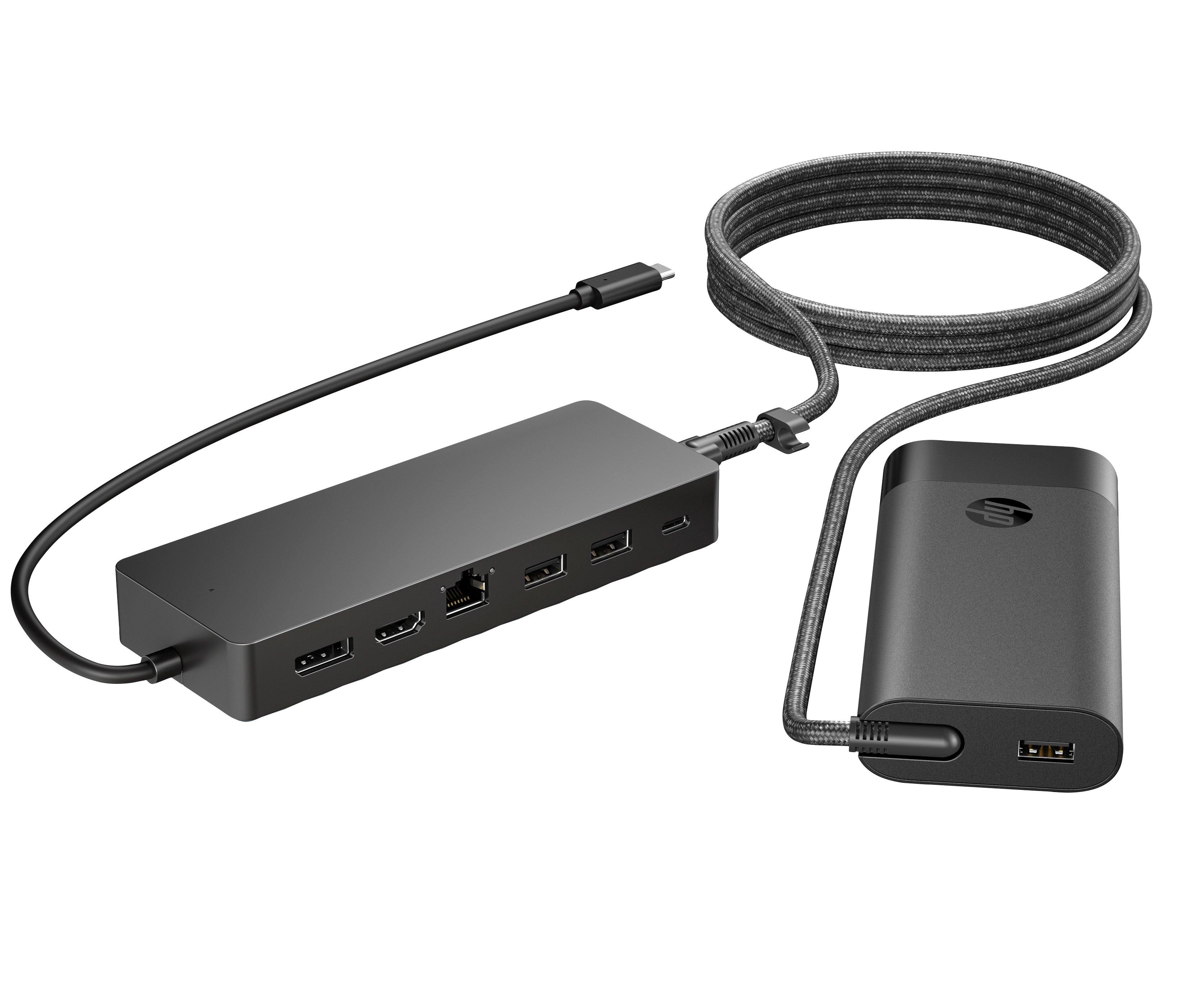 HP Universal USB-C Hub and Laptop Charger Combo | 9H0H9AA#ABA | Center facing
