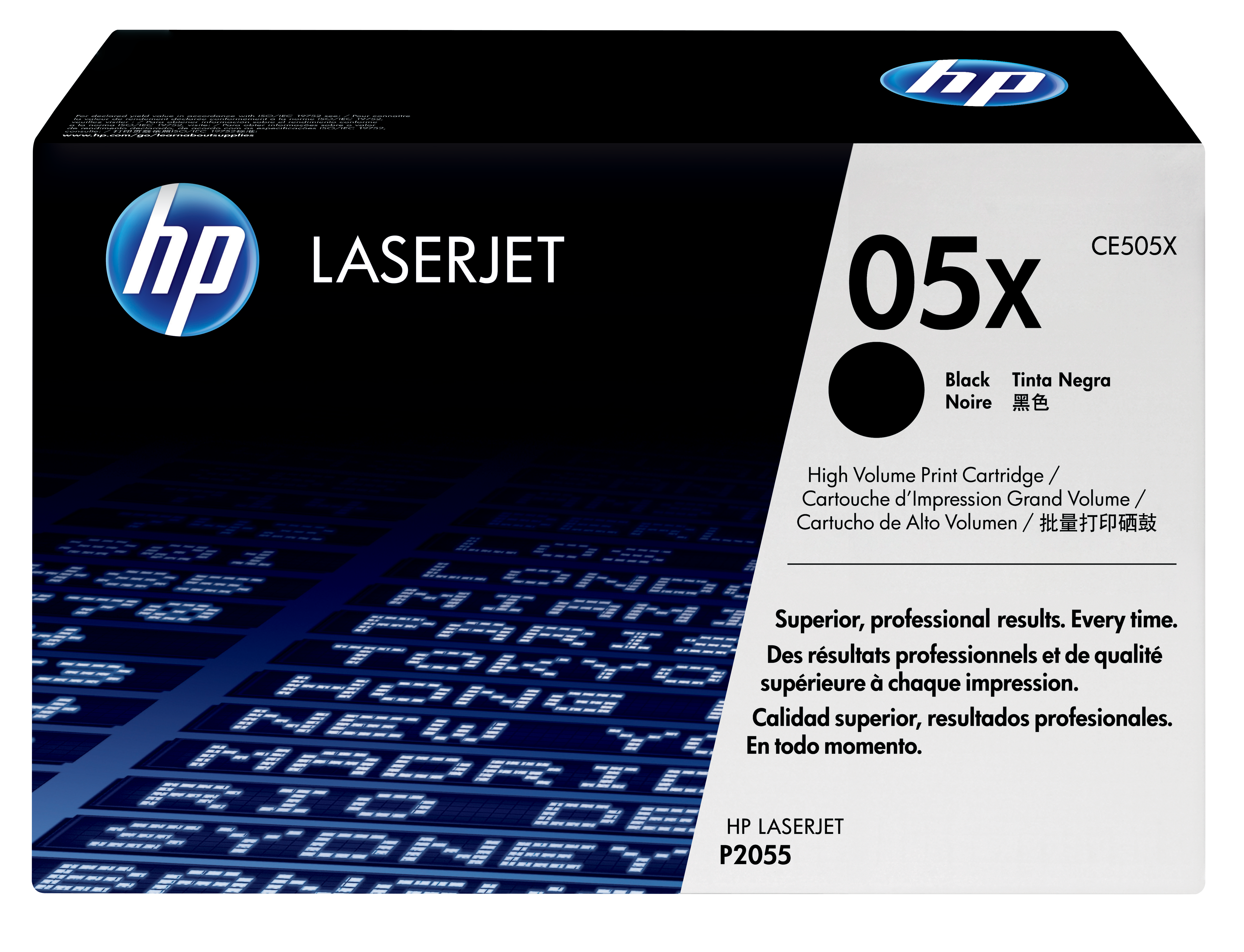 HP 05X High Yield Black Original LaserJet Toner Cartridge | CE505X# | Center facing
