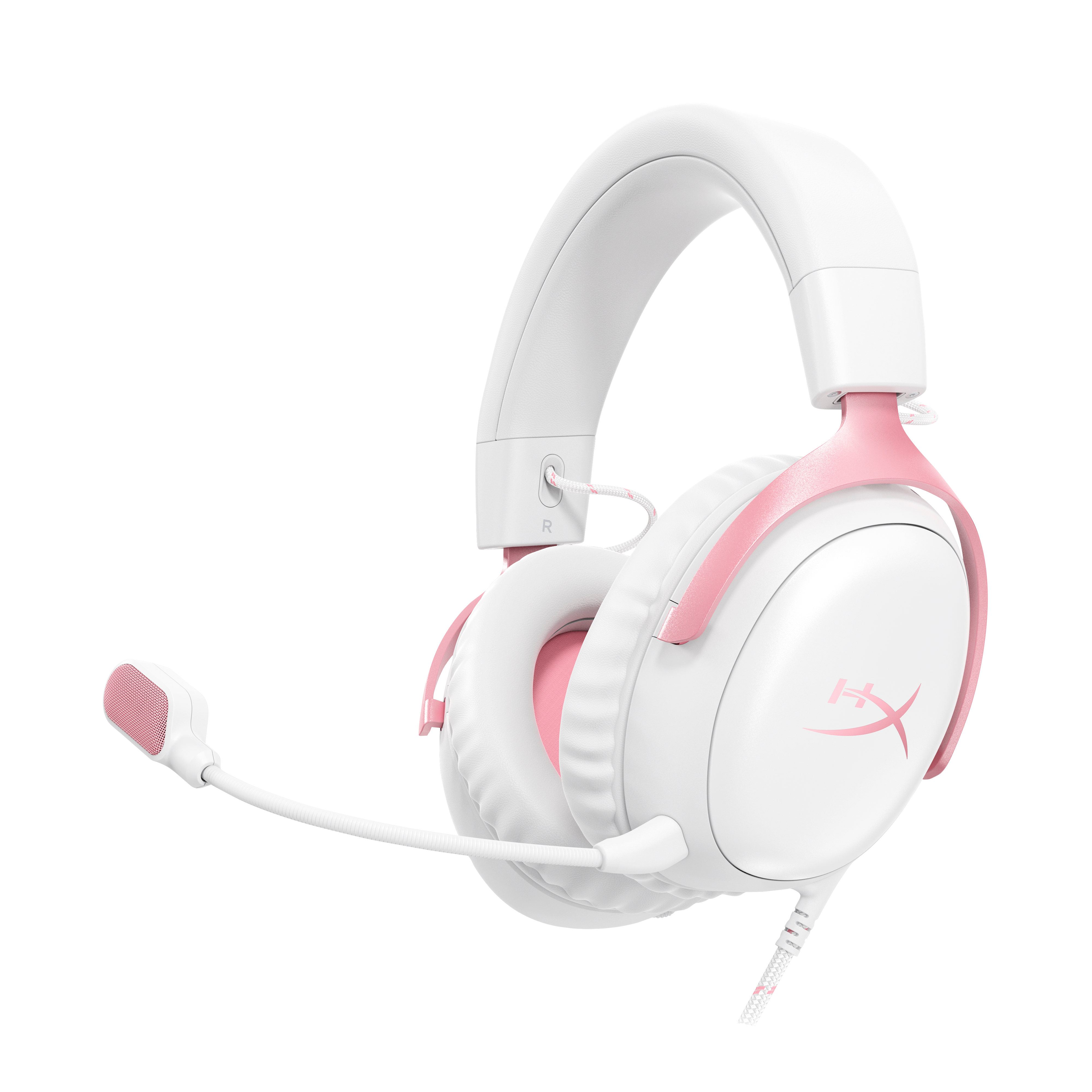 HyperX Cloud III – Casque de jeu (Blanc-Rose) | 9W1Q4AA# | Center facing