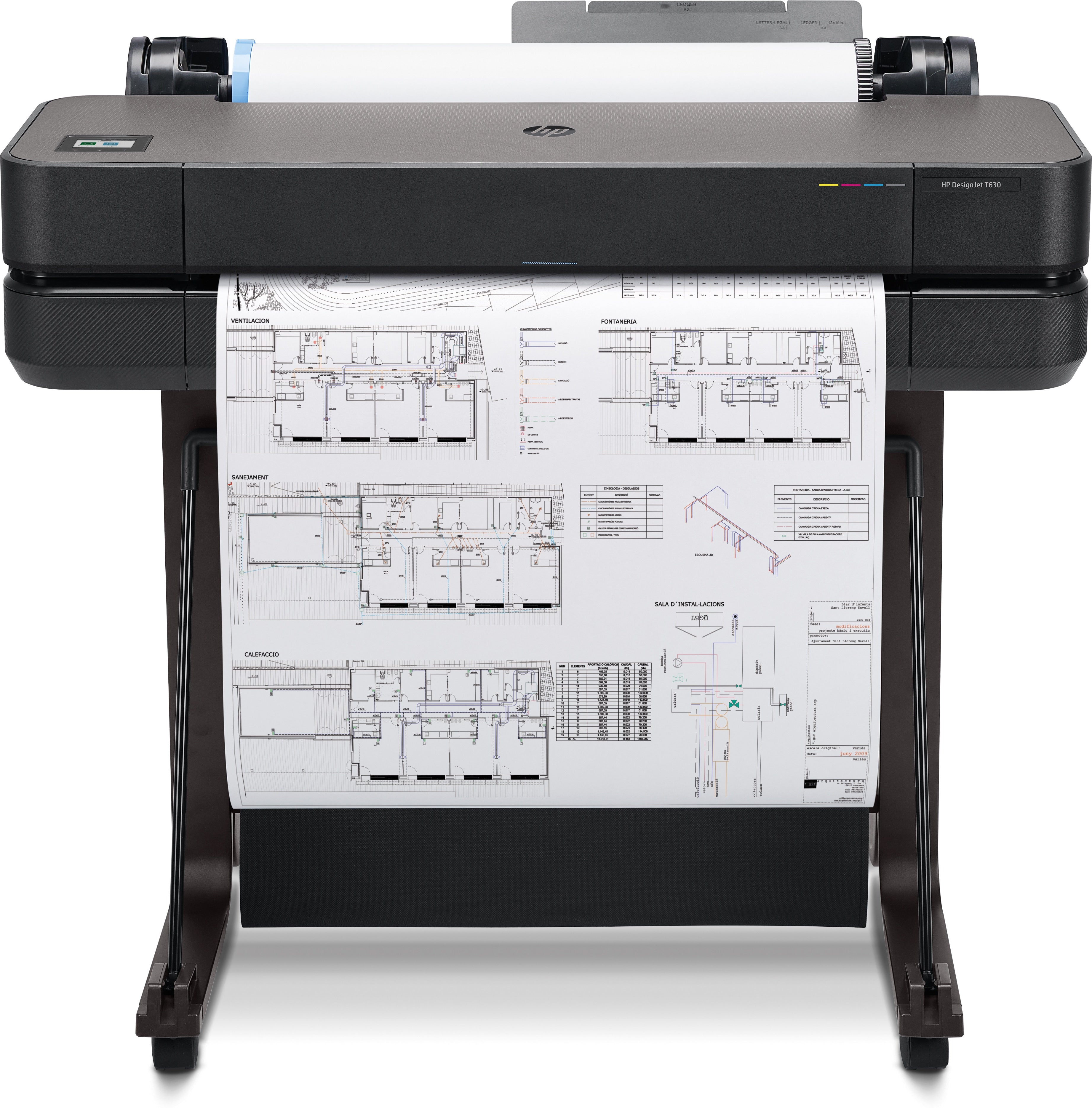 HP DesignJet T630 24-in Printer 2025 Edition (5HB09D#B1K) | 5HB09D#B1K | Center facing