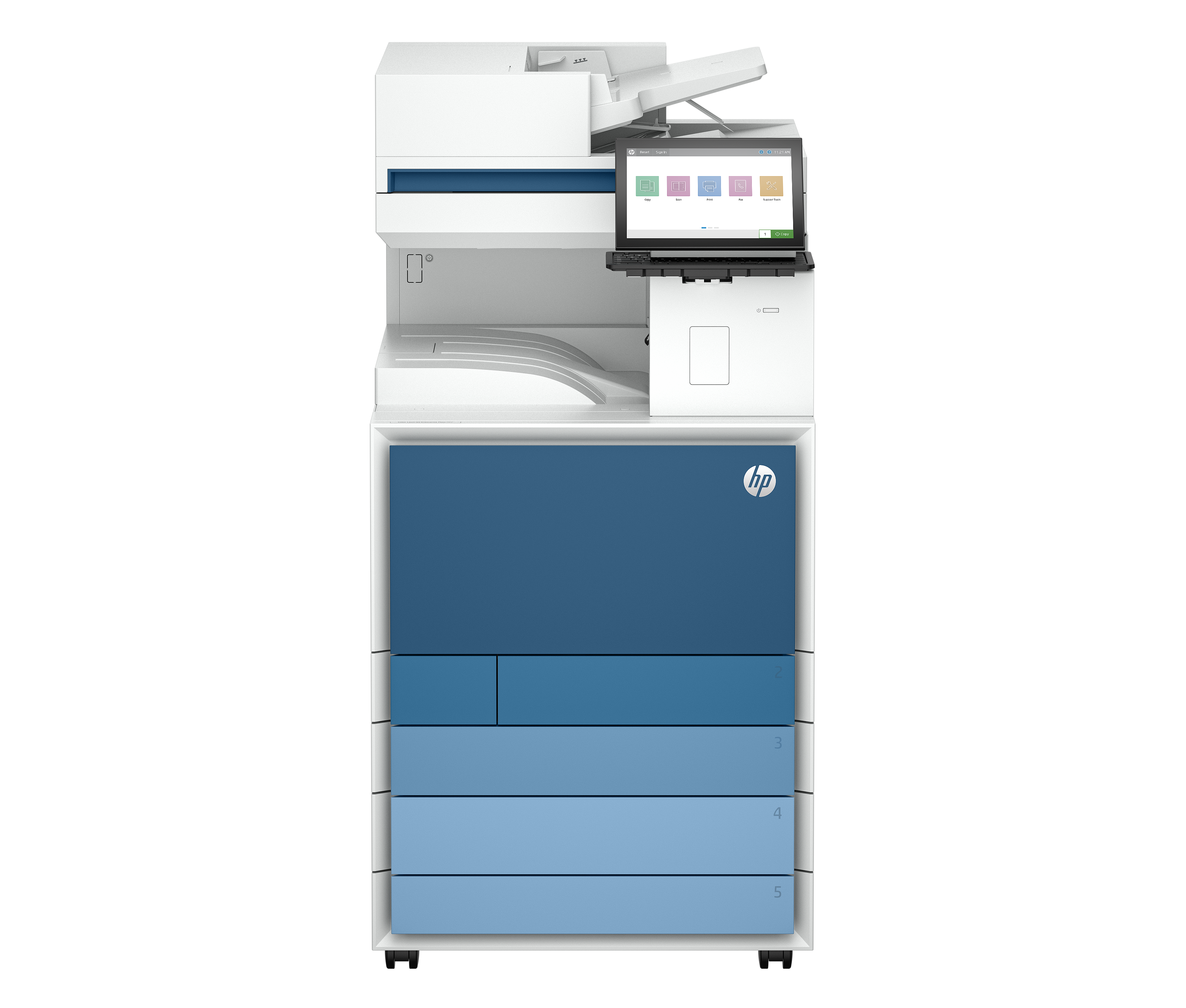 HP Colour LaserJet Enterprise Flow MFP 8801z Printer | 9S183A#BGJ | Center facing