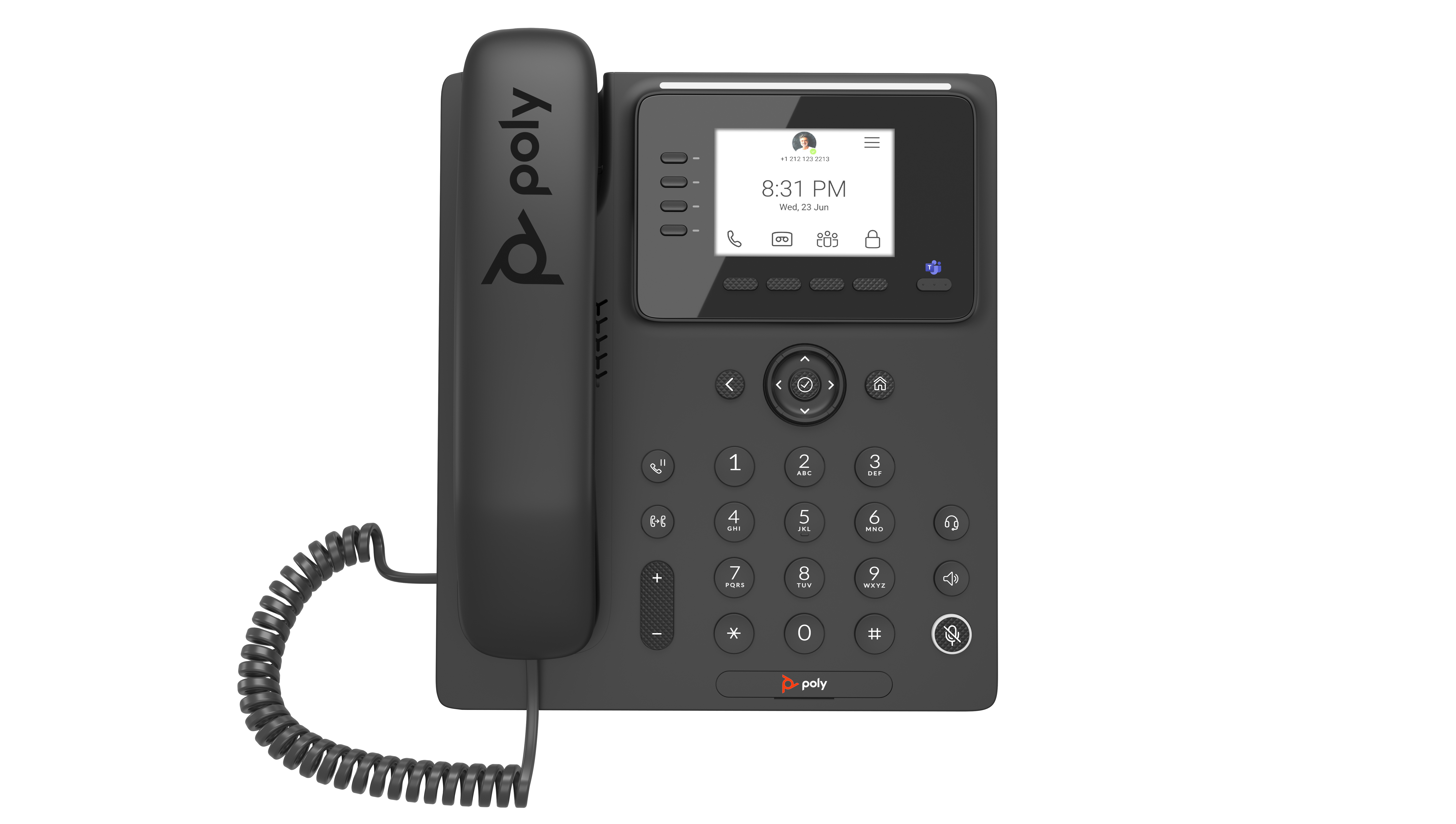 Poly CCX 350 Téléphone multimédia professionnel pour Microsoft Teams avec PoE - 848Z7AA#AC3