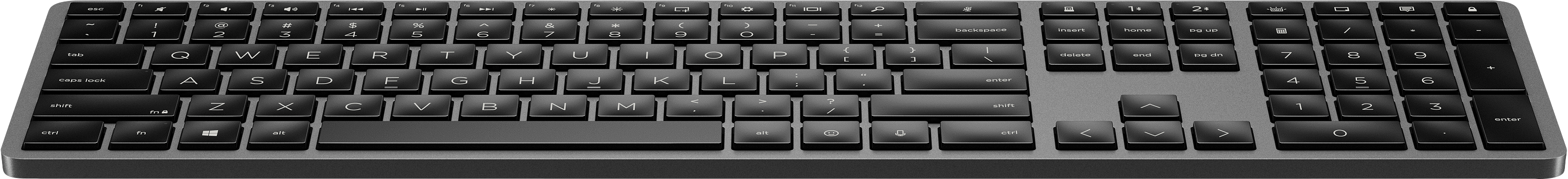 Clavier sans fil HP 975 double mode | 3Z726AA#UUZ | Top view closed