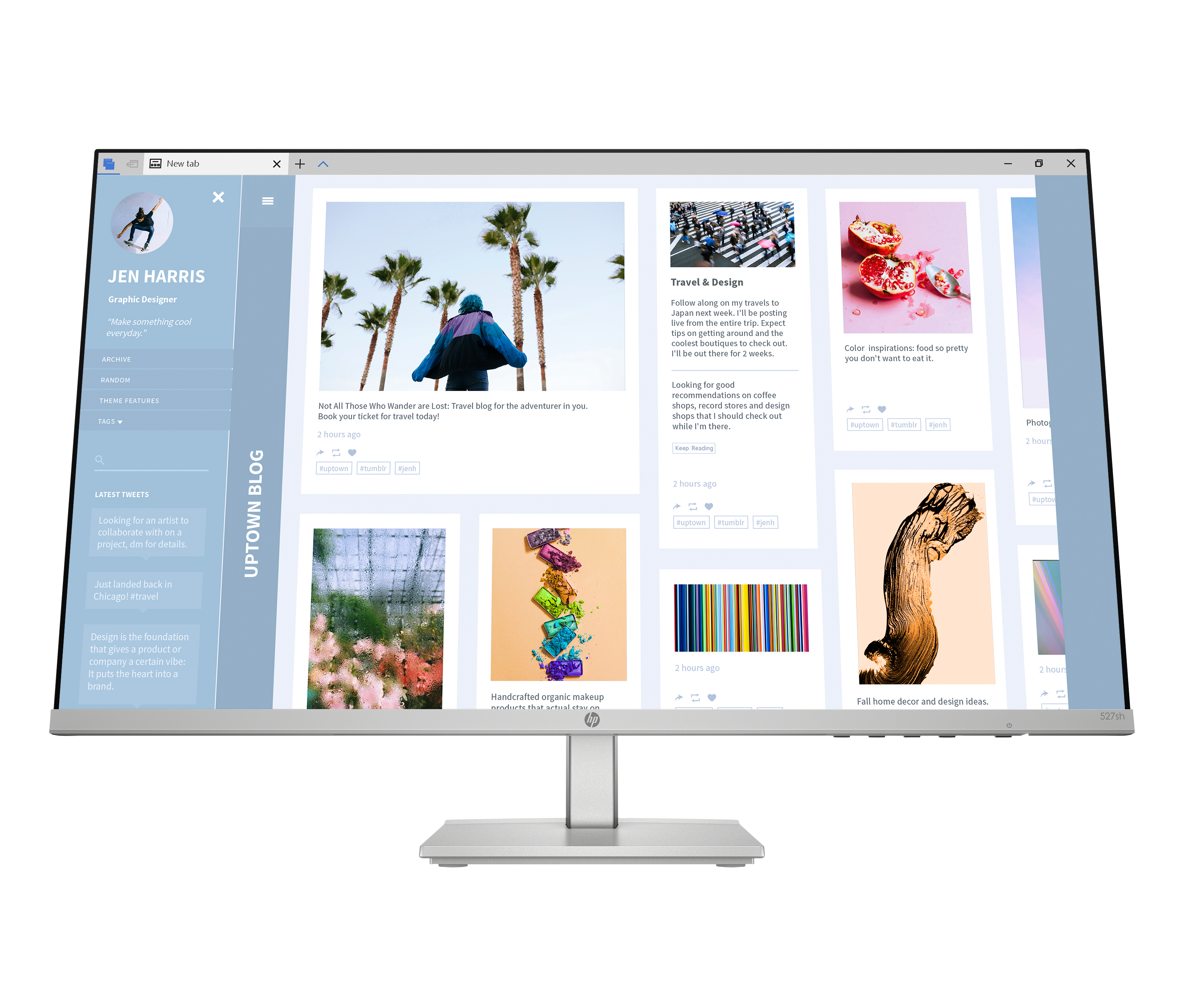 HP Serie 5 Höhenverstellbarer 27-Zoll-Monitor FHD – 527sh | 94C50E9#UUZ | Center facing