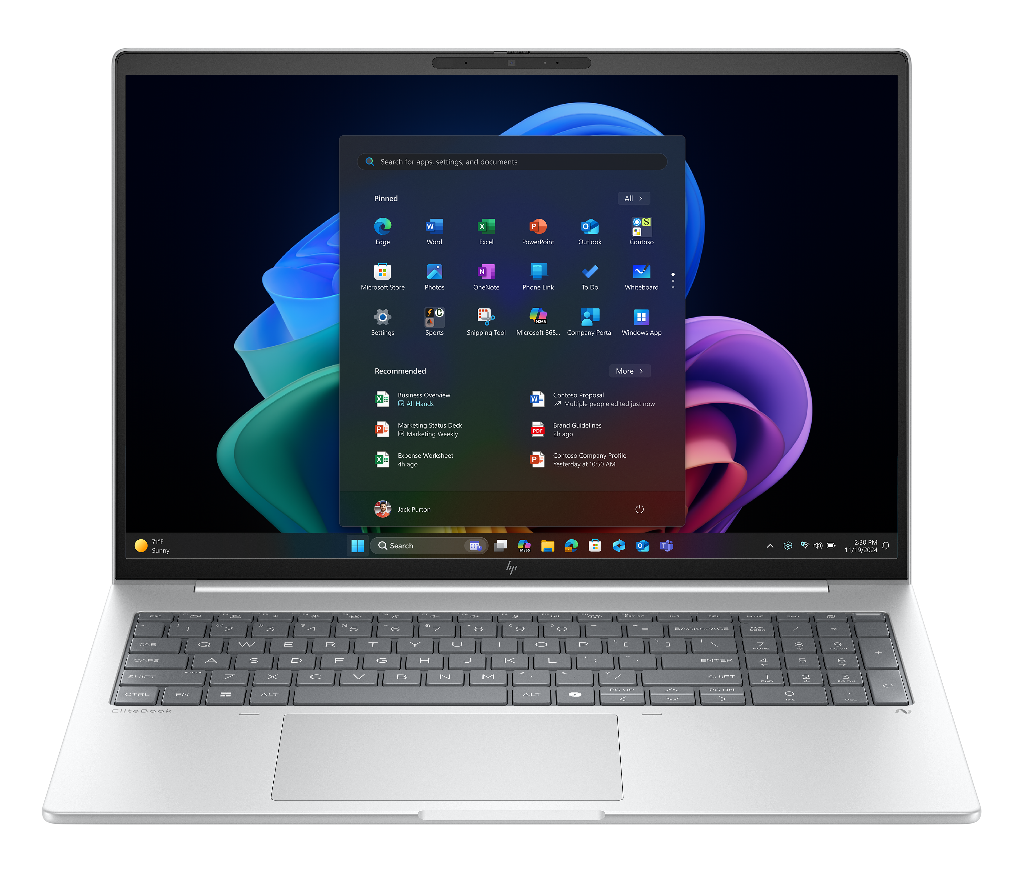 HP EliteBook 8 G1a 16 inch Notebook Next Gen AI PC | AD4F8ET#UUZ | Center facing