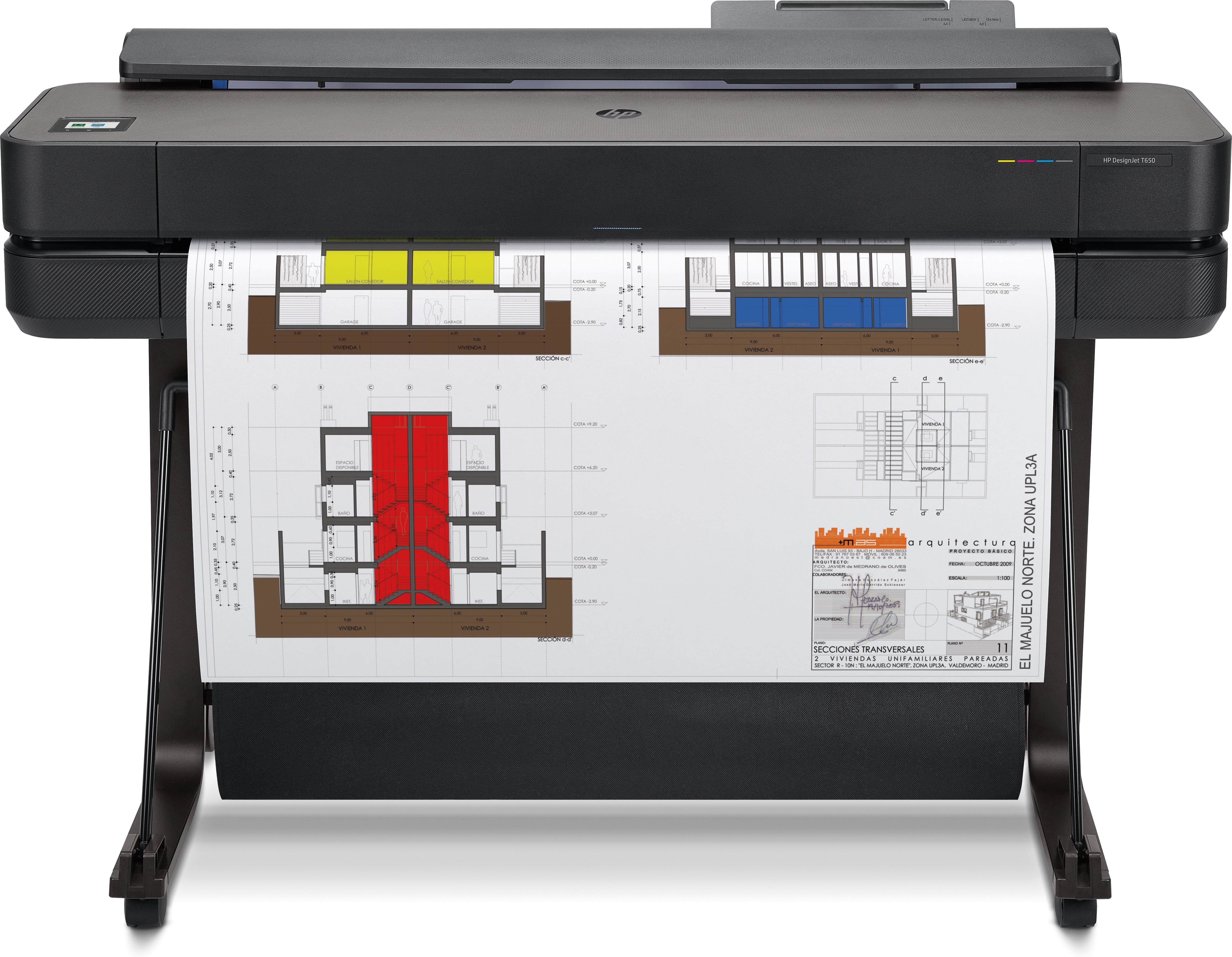 HP DesignJet T650 36-in Printer 2025 edition | 5HB10D#B19 | Center facing