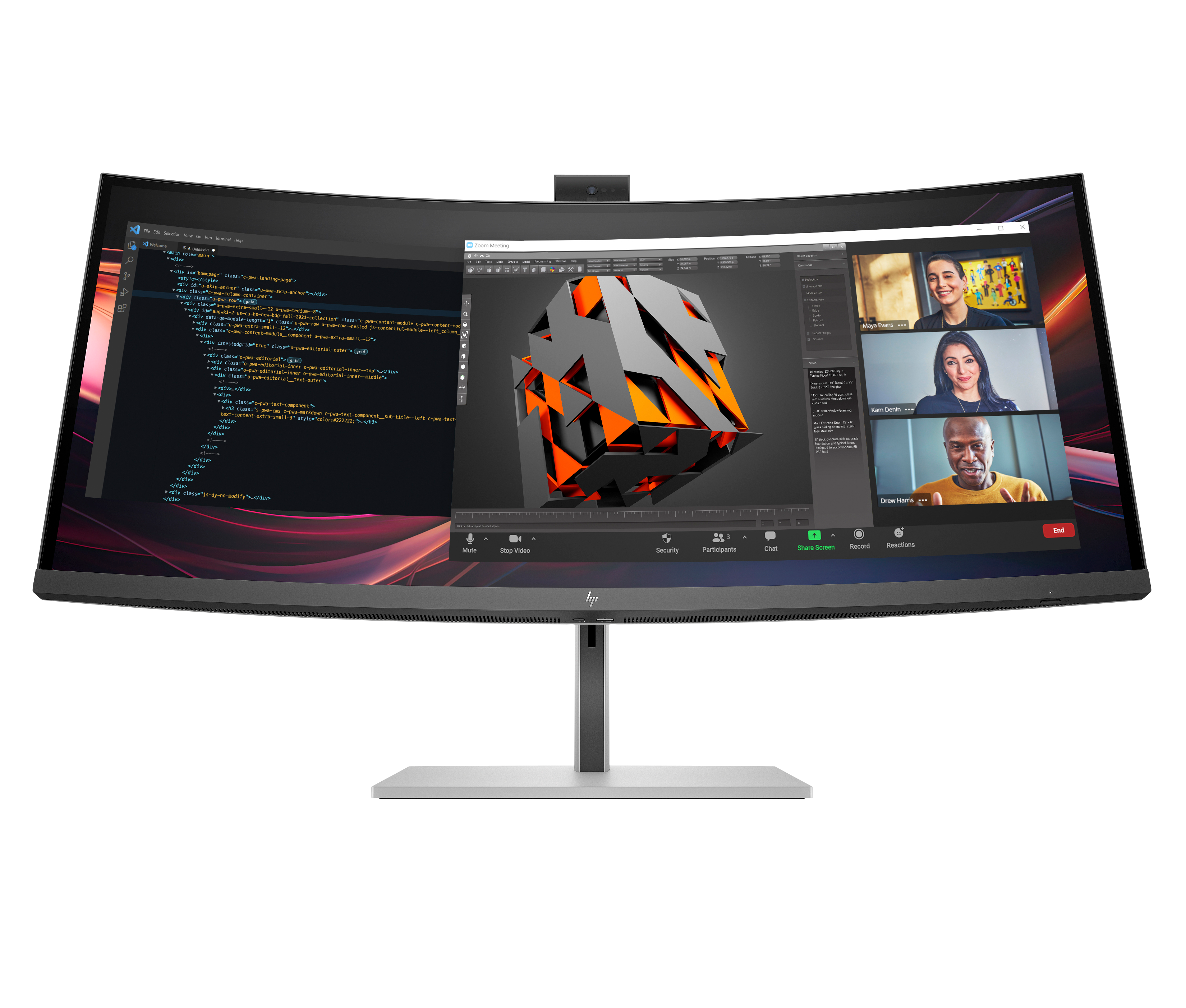 Écran de conférence WQHD HP Series 7 Pro 34 pouces - 734pm