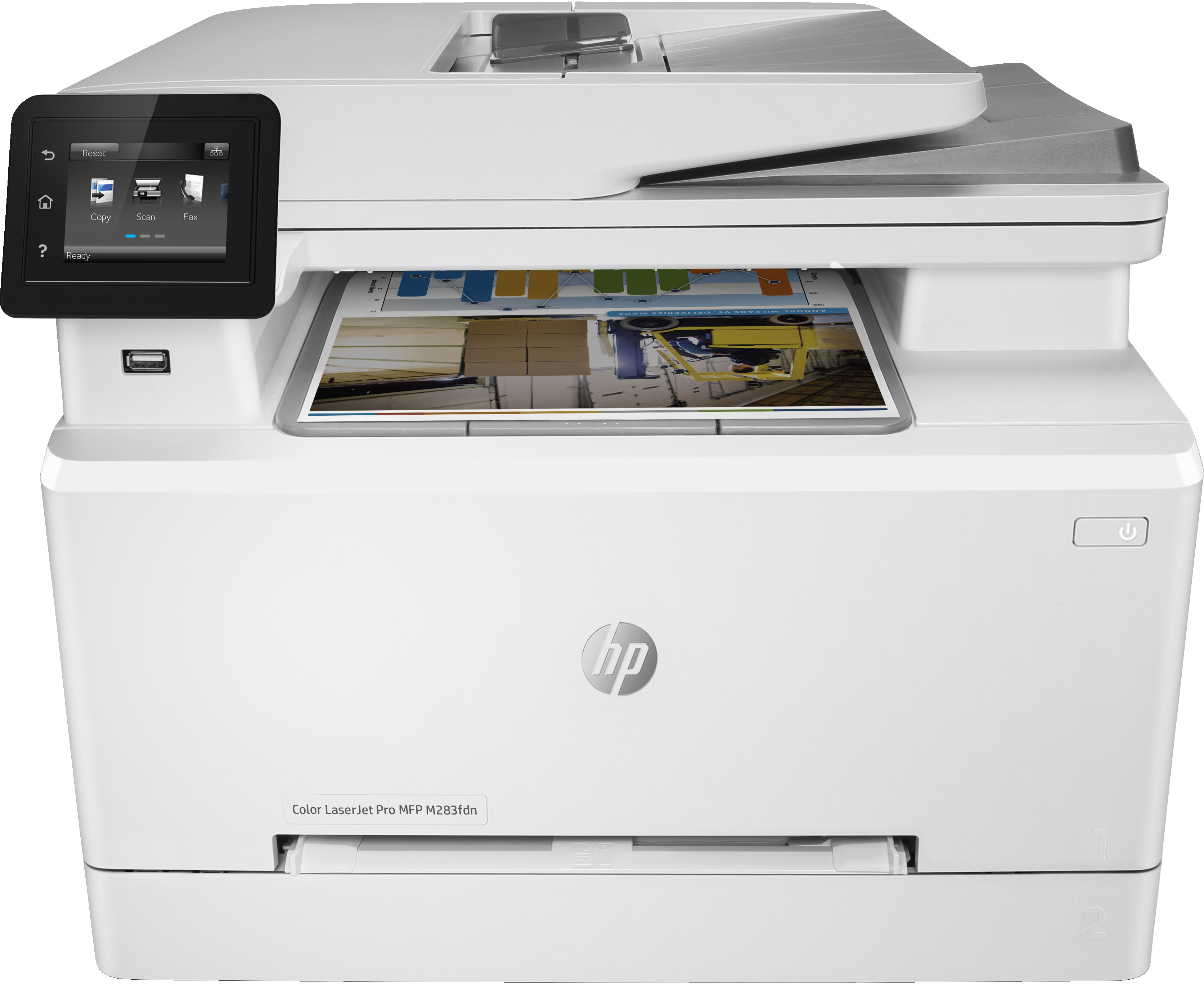 Imprimante multifonction HP Color LaserJet M283fdn | 7KW74A#BAZ | Center facing