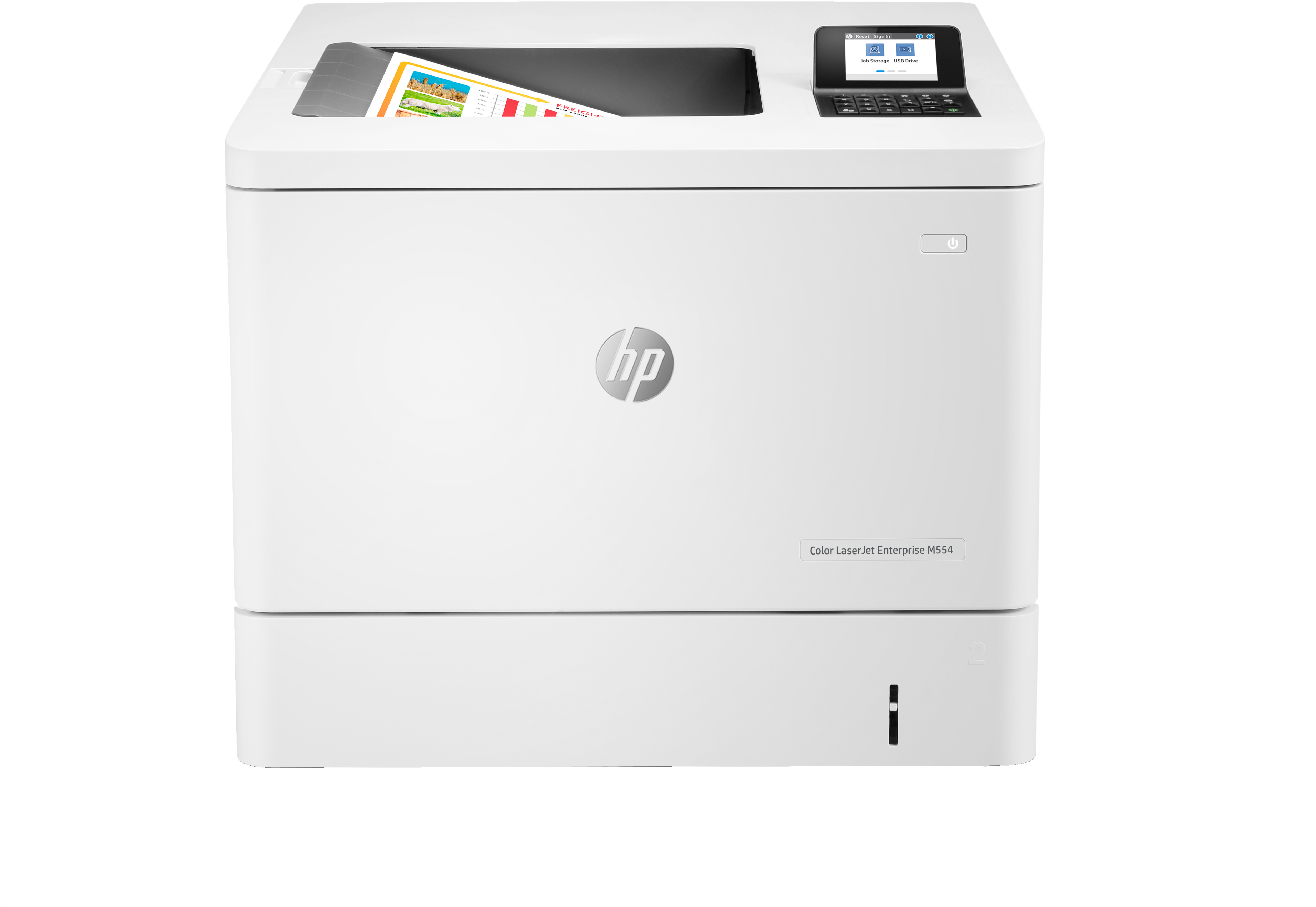 Imprimante HP Color LaserJet Enterprise M554dn | 7ZU81A#BAZ | Center facing