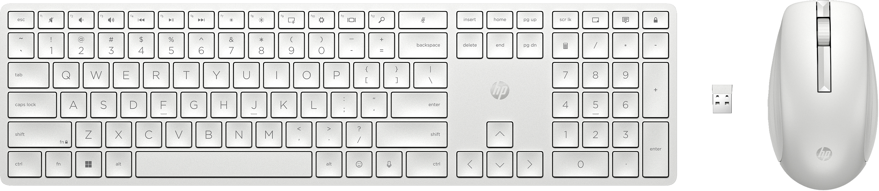 Ensemble clavier et souris sans fil HP 650 | 4R016AA#UUZ | Center facing