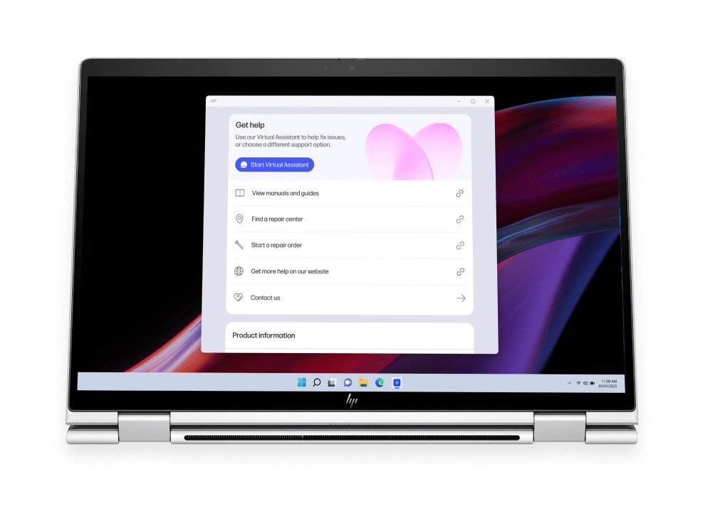 데스크탑 화면의 HP 앱