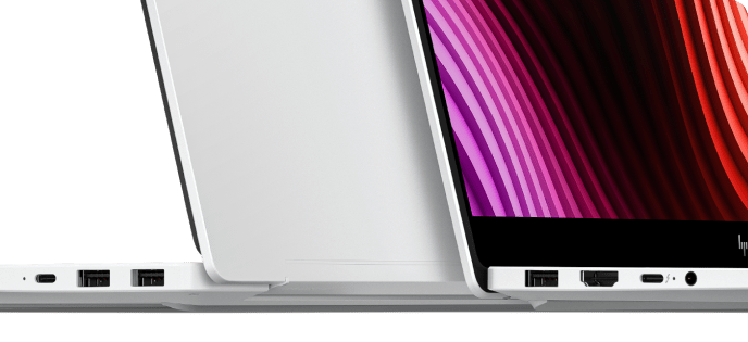 Side view of an OmniBook highlighting versatile ports that support flexible, connected work.