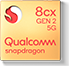 Logótipo Qualcomm Snapdragon.