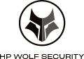 Logotipo de HP Wolf Security.