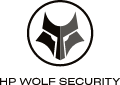 HP Wolf Security logo.