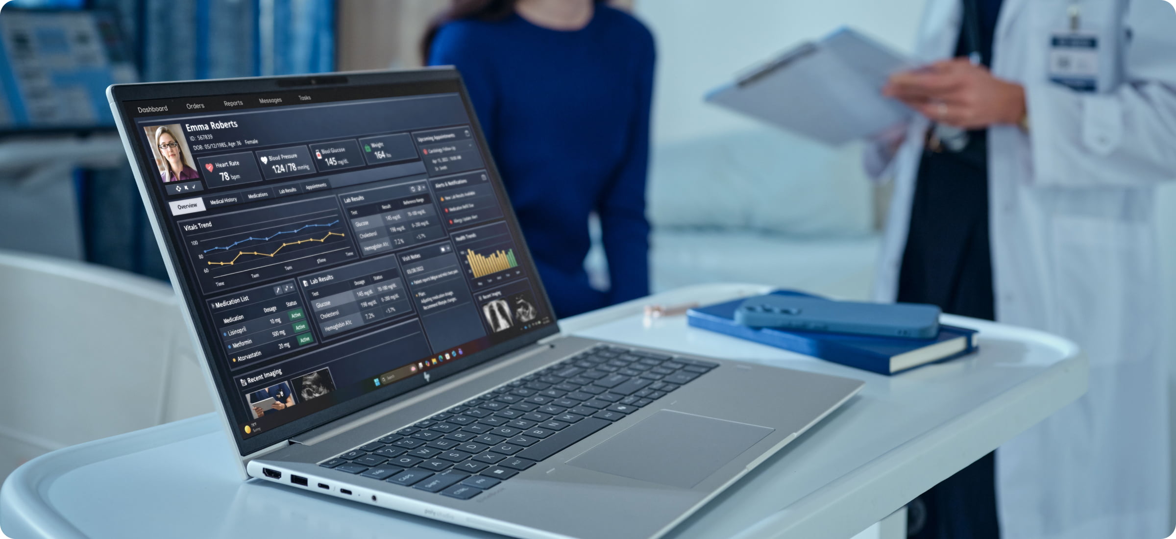 HP EliteBook 6 G2a 16" Notebook Thin Client in einem Krankenhaus